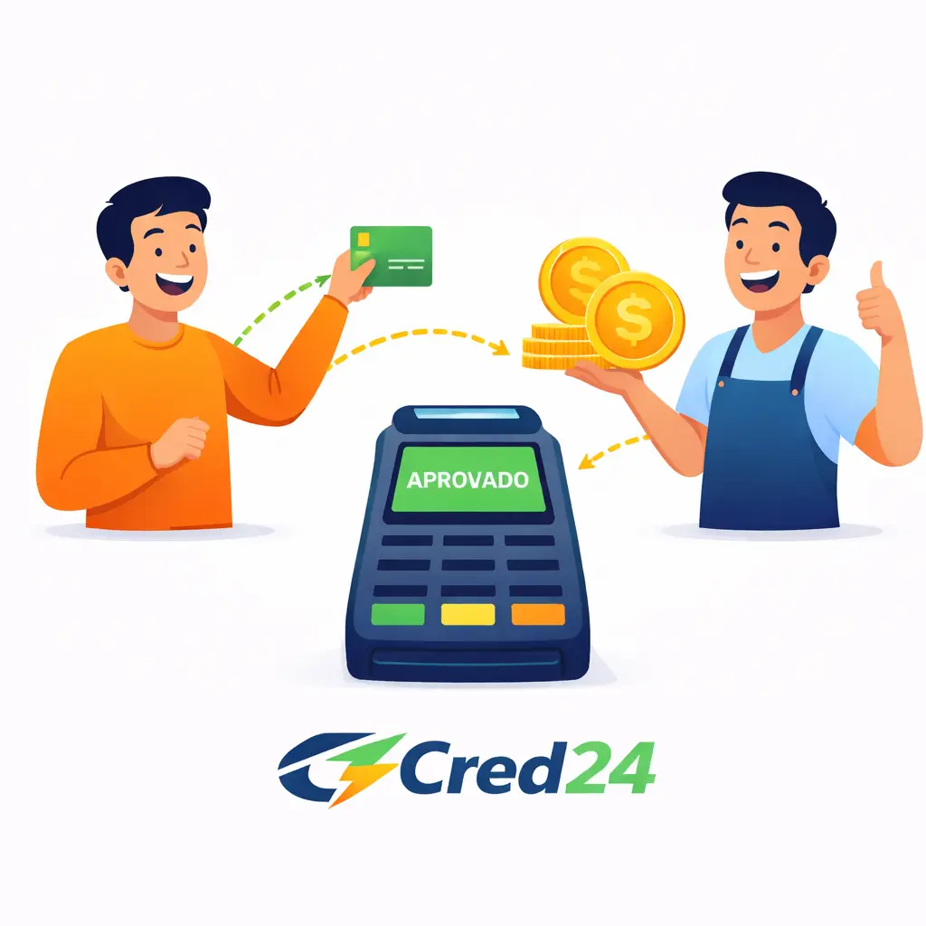 Cred24 — Parceiros recebendo à vista com parcelamento facilitado